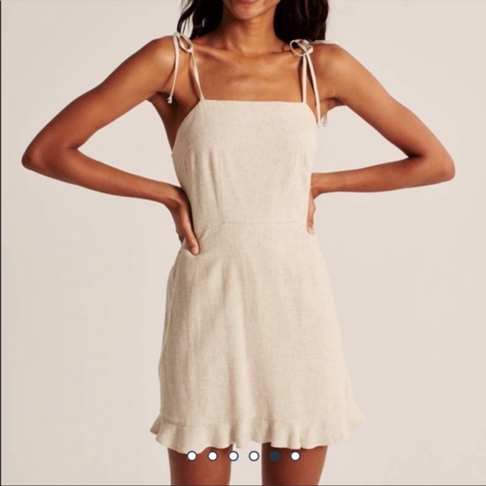Abercrombie and Fitch Oatmeal Linen Dress